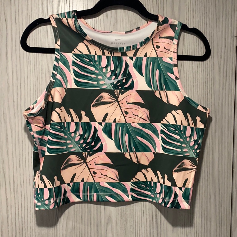 Nike dri fit tropical monstera exercise top